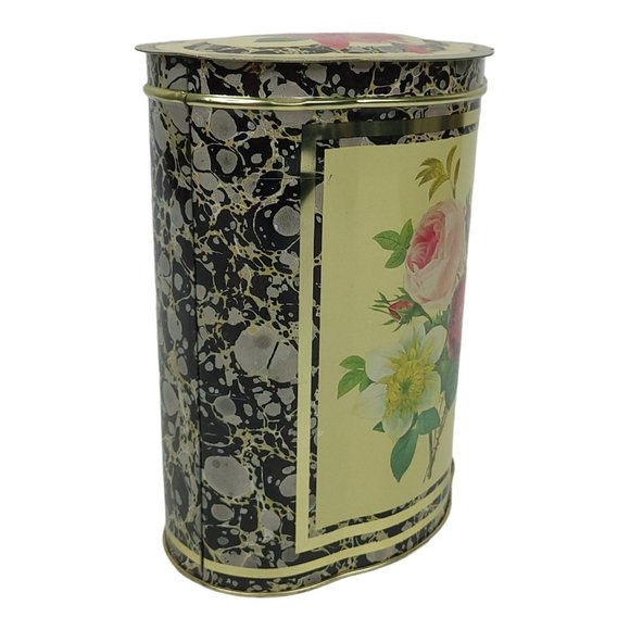 Vintage Raphael Tuck Sons Tin Container Floral Rose Storage Made In England - Picture 4 of 10
